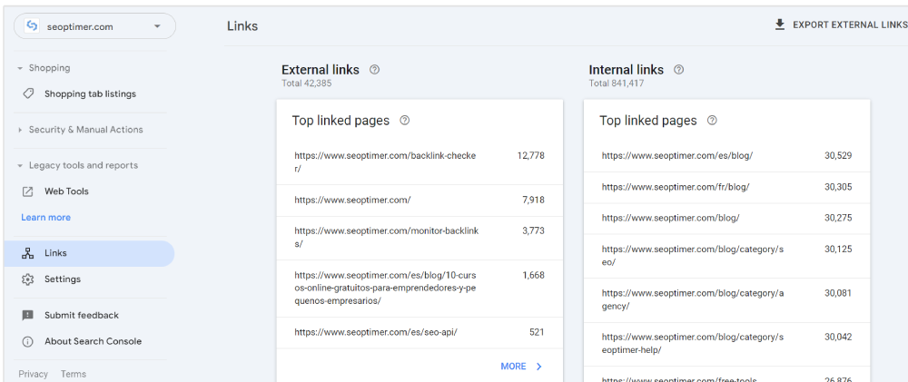 interne links rapport